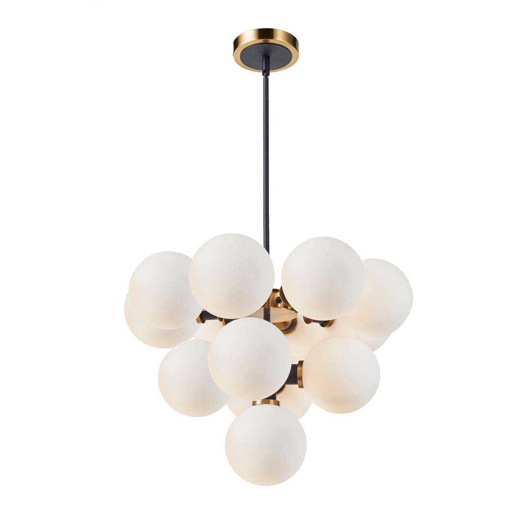 Gem Pendant in Black & Brushed Brass by Artcraft Lighting