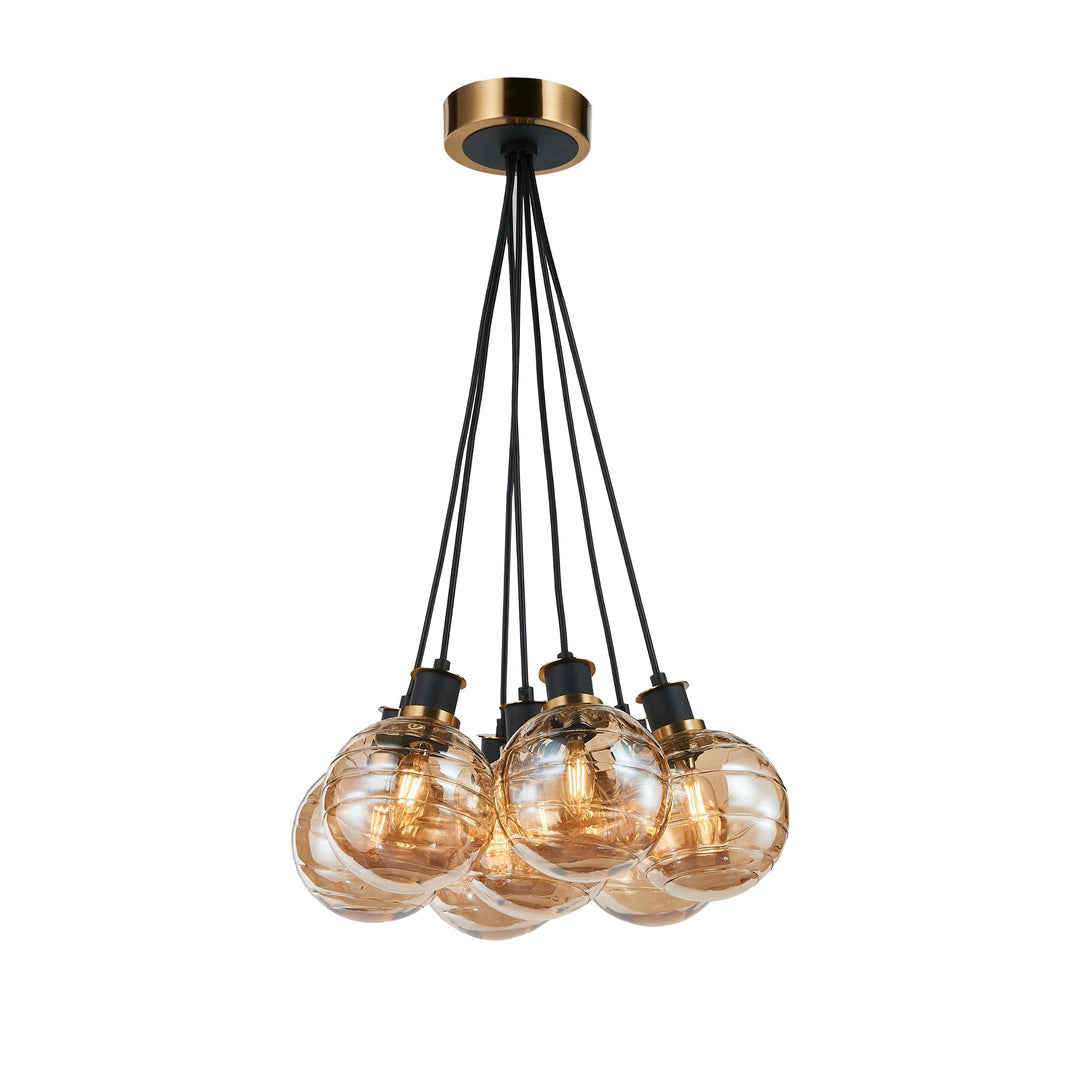 Gem Pendant in Black & Brushed Brass by Artcraft Lighting