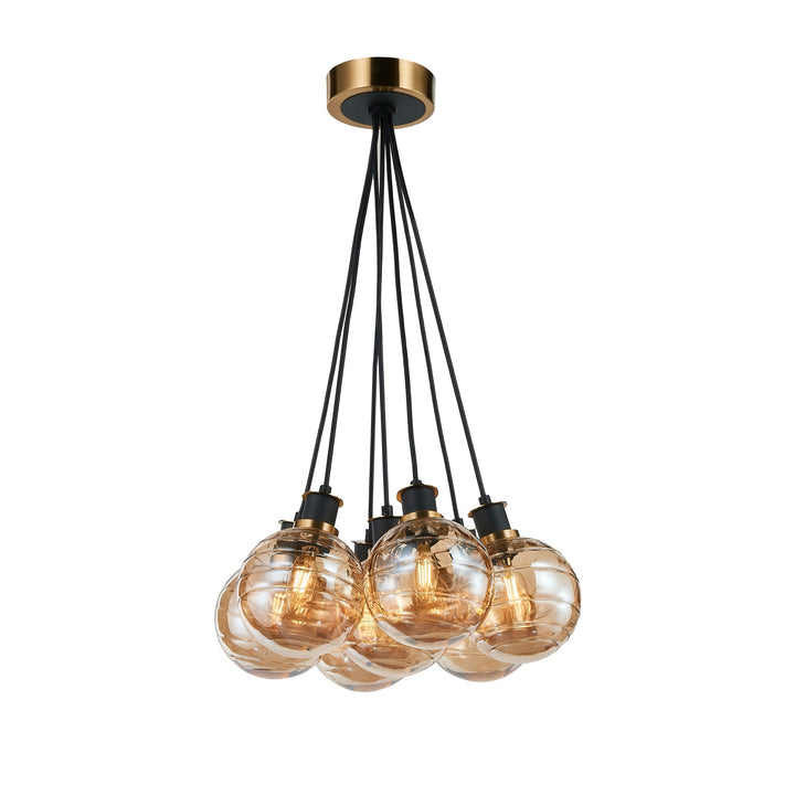 Gem Pendant in Black & Brushed Brass by Artcraft Lighting