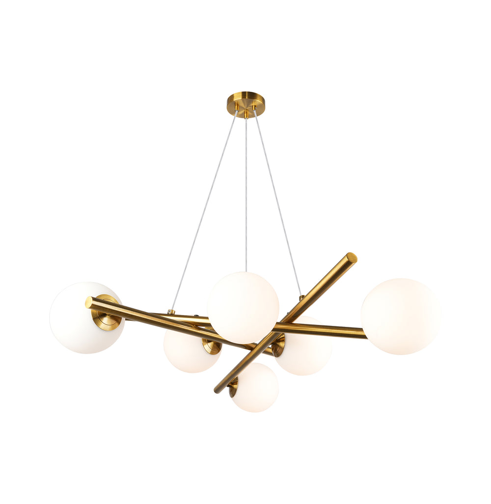 Modena Chandelier in Plated Brushed Brass by Artcraft Lighting