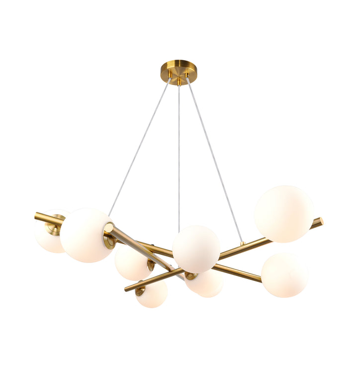 Modena Chandelier in Plated Brushed Brass by Artcraft Lighting