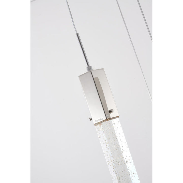 Frame Chandelier with Clear Hexagon Bubble Crystal Hanging Pendants by Bethel - view 13