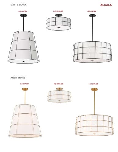 Alcala 3 Light Semi-Flush Mount by Dainolite - view 2