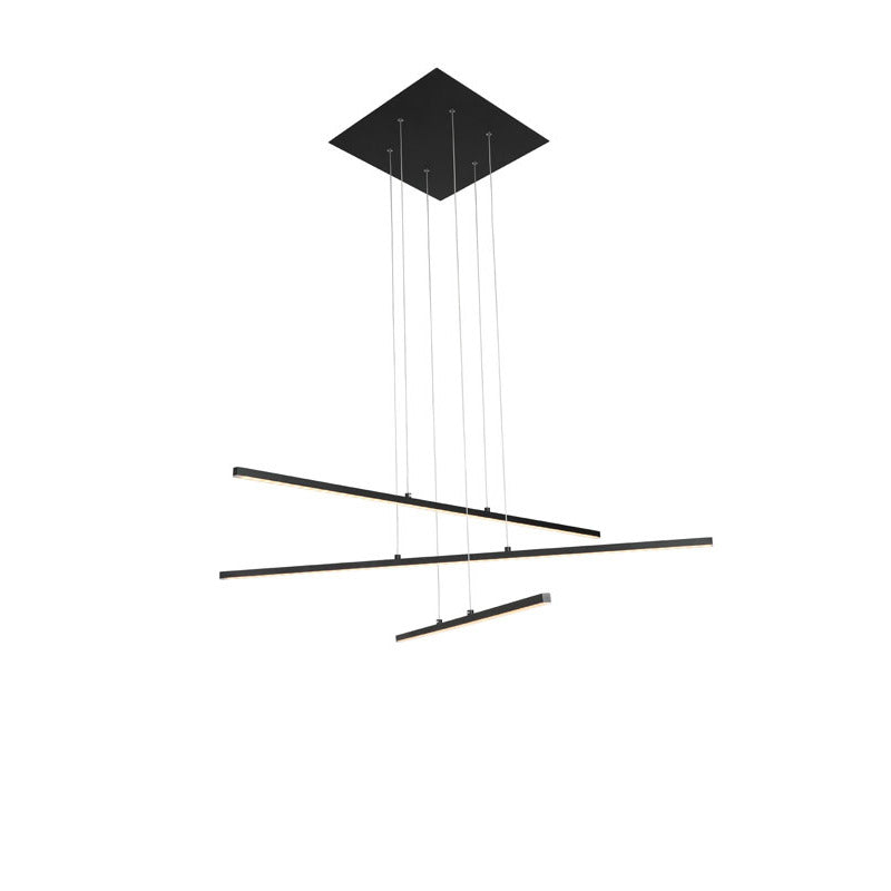 Frame LED Ceiling Fixture with Hanging Stick Pendants &amp;