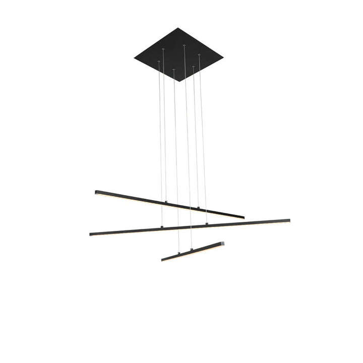 Frame LED Ceiling Fixture with Hanging Stick Pendants &amp;