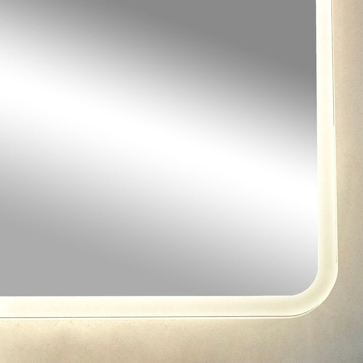 Reflections Rectangular Edge-Lit Silver LED Mirror by Artcraft Lighting - view 2
