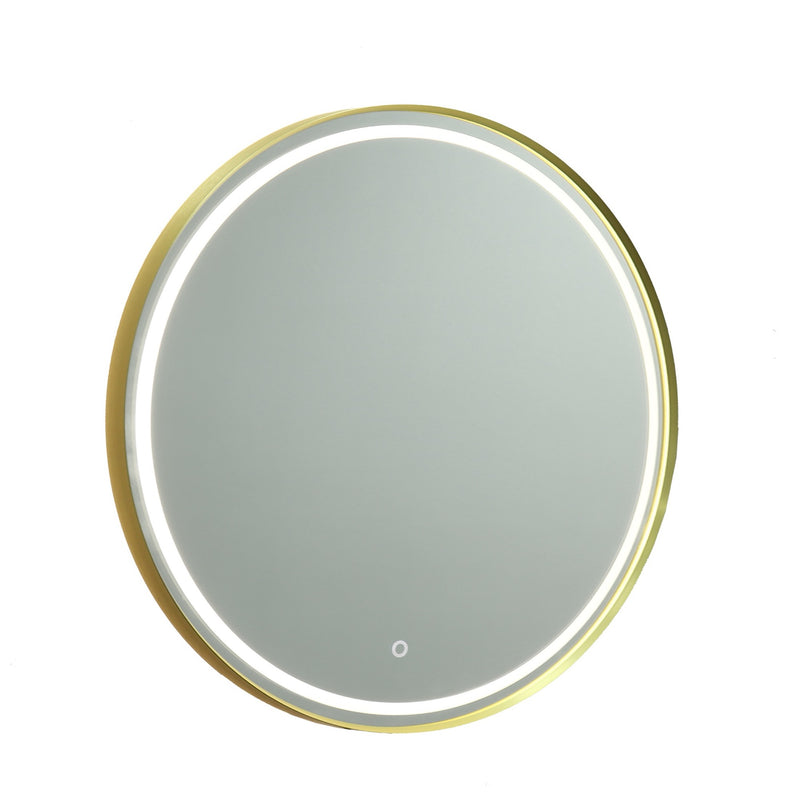 Reflections Round Brushed Brass 3CCT LED Mirror