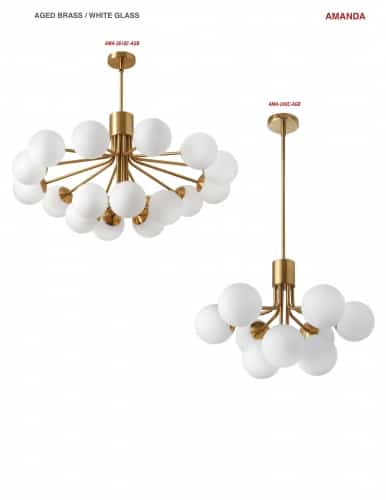 Amanda 9 Light Chandelier by Dainolite - view 2