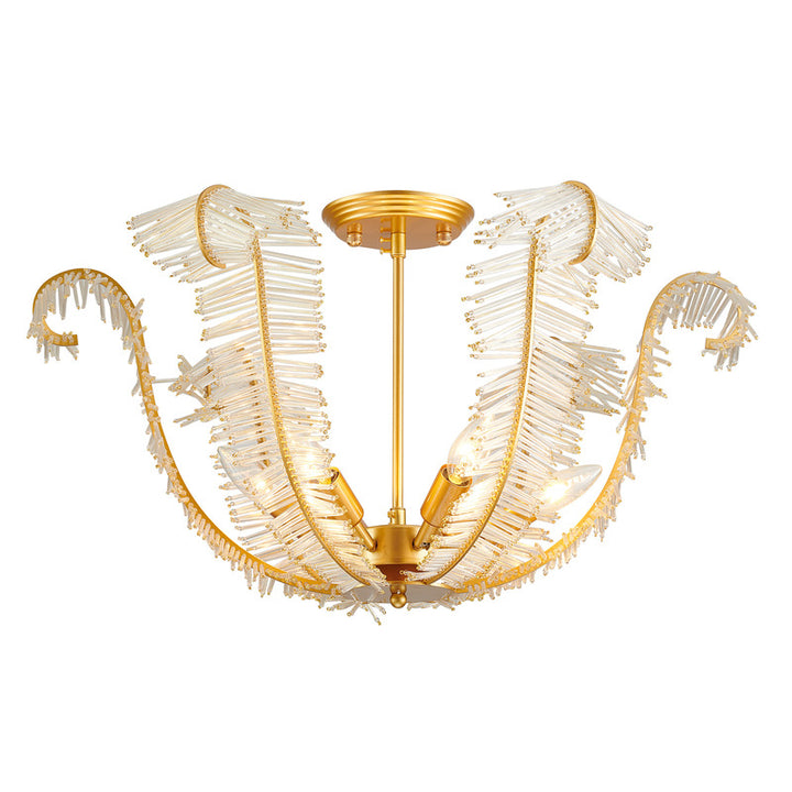 Gold Glass Flush Mount by Bethel