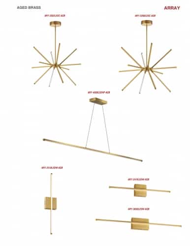 Array 30W Horizontal Pendant (ARY-4830LEDHP) by Dainolite - view 2