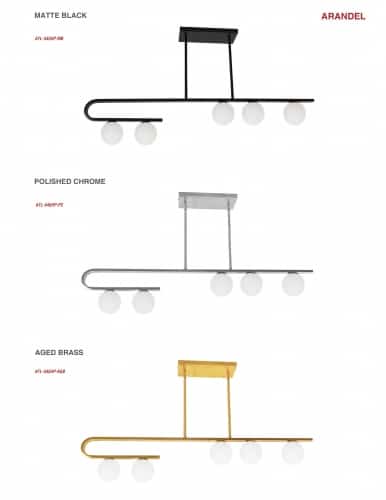 Atlas 5 Light Horizontal Pendant by Dainolite - view 2