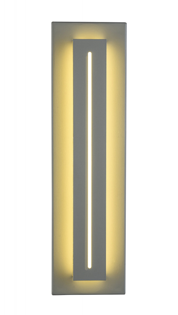 Avenue Outdoor Raised Panel LED Wall Sconce in Silver by Avenue Lighting