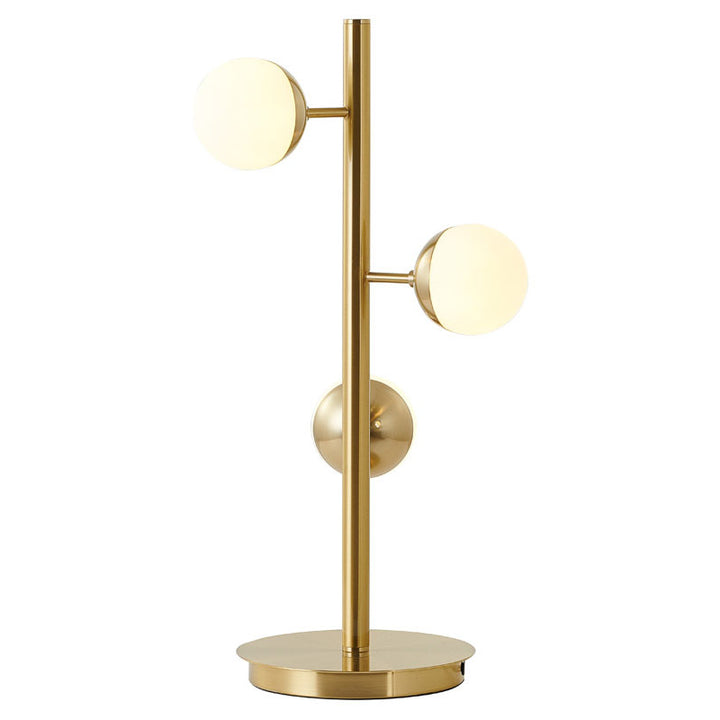 Brass Glass Table Lamp by Bethel