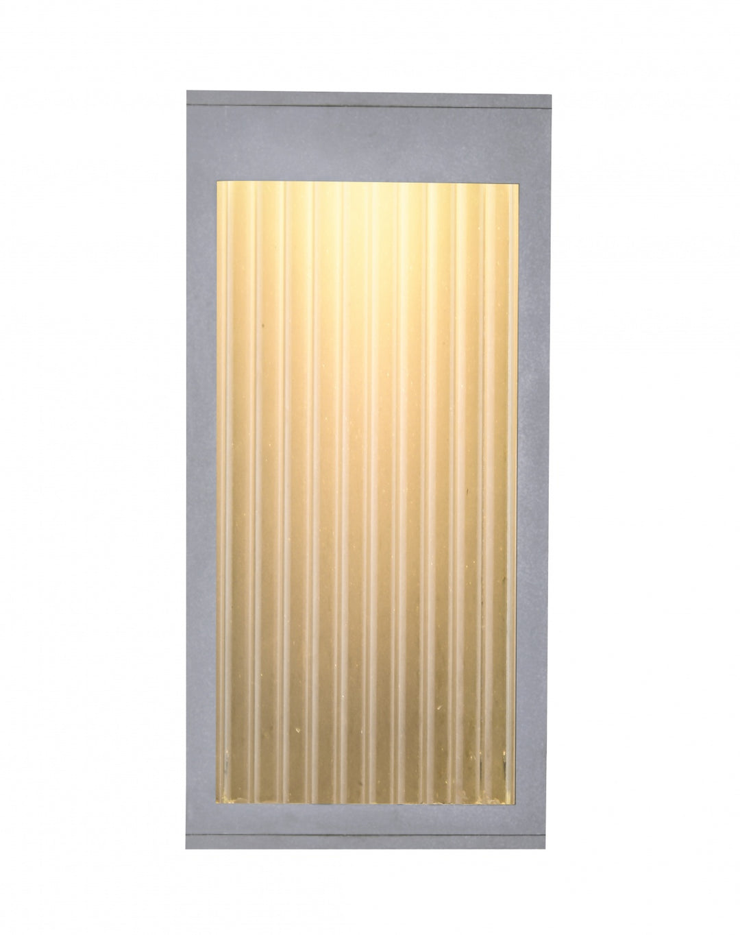Avenue Outdoor 3000K LED Wall Sconce with Ribbed Glass in Silver by Avenue Lighting