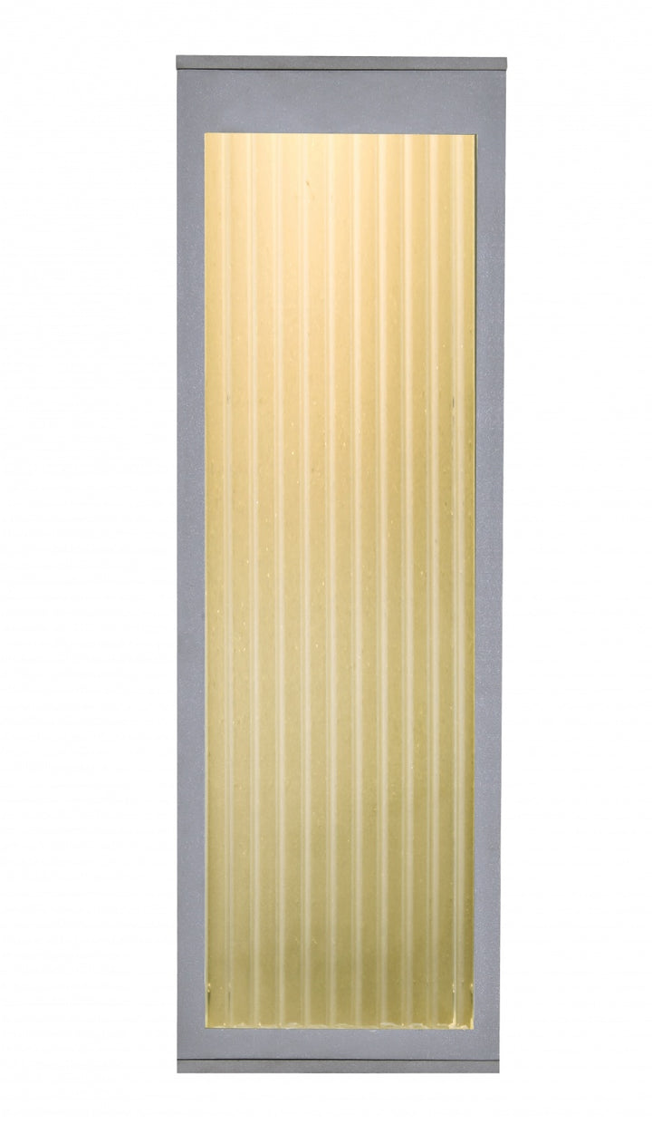 Avenue Outdoor 3000K LED Wall Sconce with Ribbed Glass in Silver by Avenue Lighting