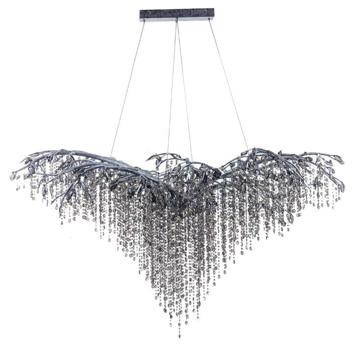 Branch Chandelier with Hanging Crystal Beads &amp; Branch Accents