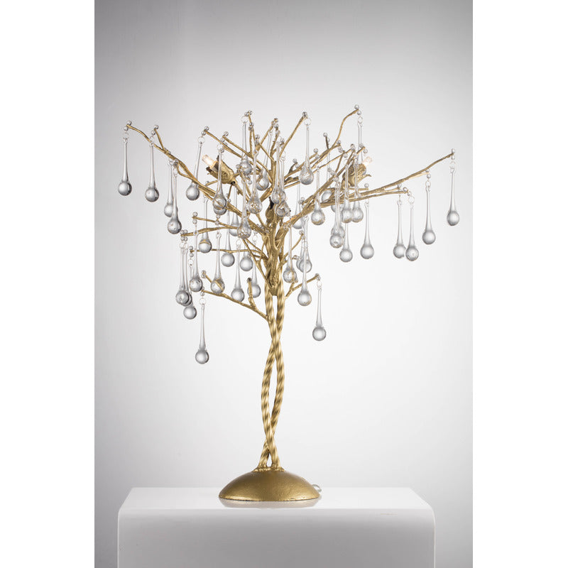 Gold Glass Table Lamp by Bethel