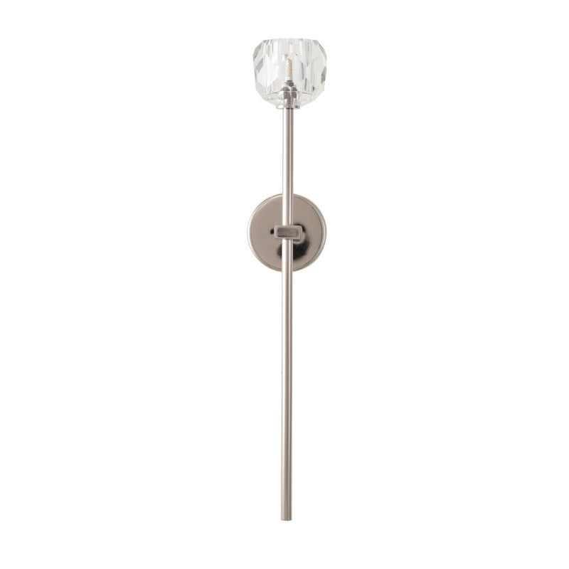 Polished Nickel Wall Sconce with Clear Crystal Shade by Bethel - view 2