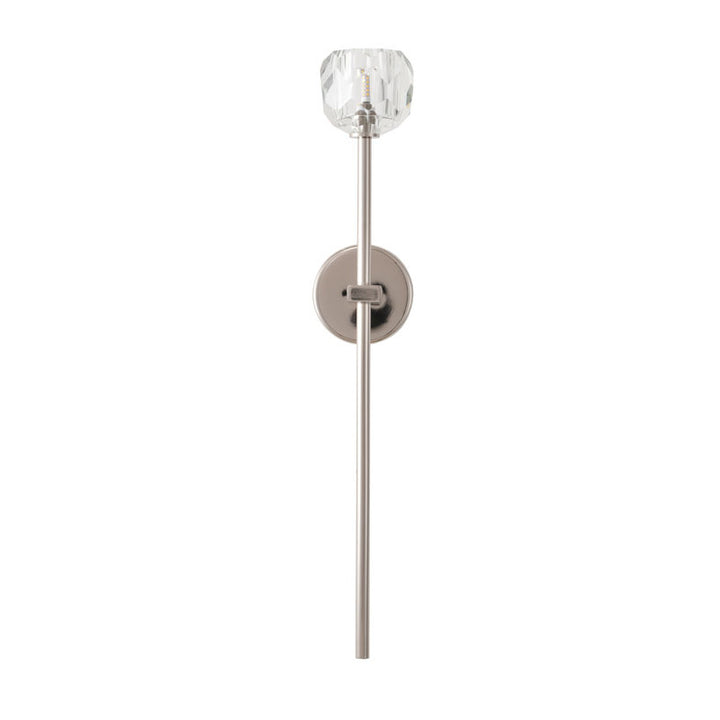 Polished Nickel Wall Sconce with Clear Crystal Shade by Bethel - view 2