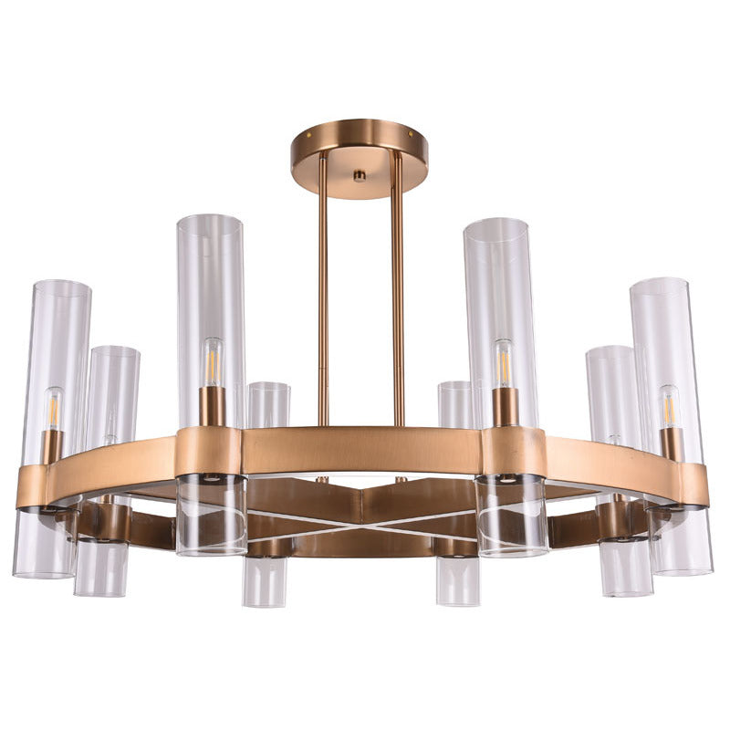 Bronze Glass Chandelier by Bethel - view 2