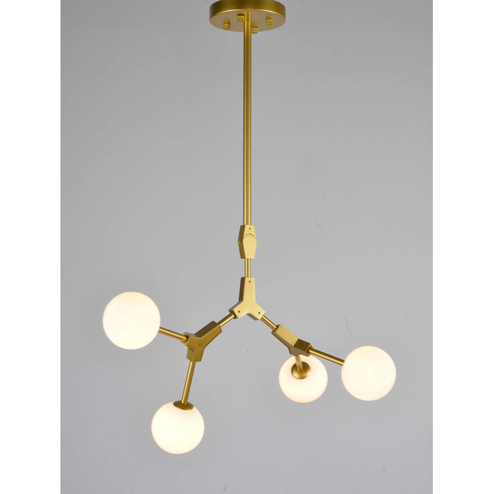 Frame Ceiling Fixture with Glass Shades, 24" x 16", by Bethel