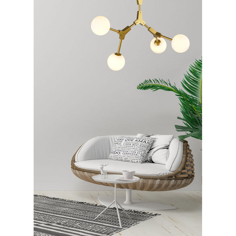 Frame Ceiling Fixture with Glass Shades by Bethel - view 3