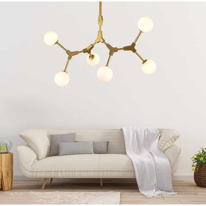 Frame Ceiling Fixture with Glass Shades by Bethel - view 12