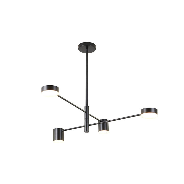 Two Tier Black Metal Frame LED Ceiling Fixture with White Diffusers by Bethel