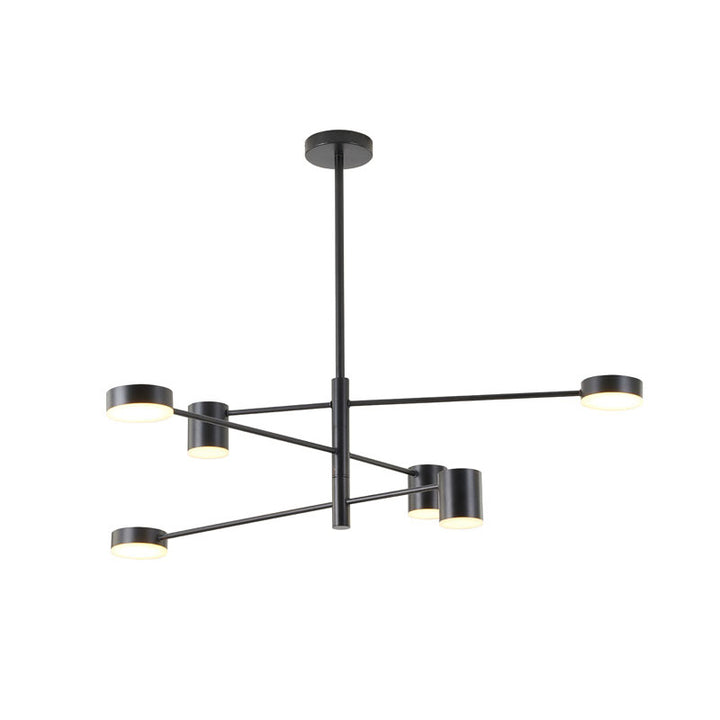 Three Tier Black Metal Frame LED Ceiling Fixture with White Diffusers by Bethel