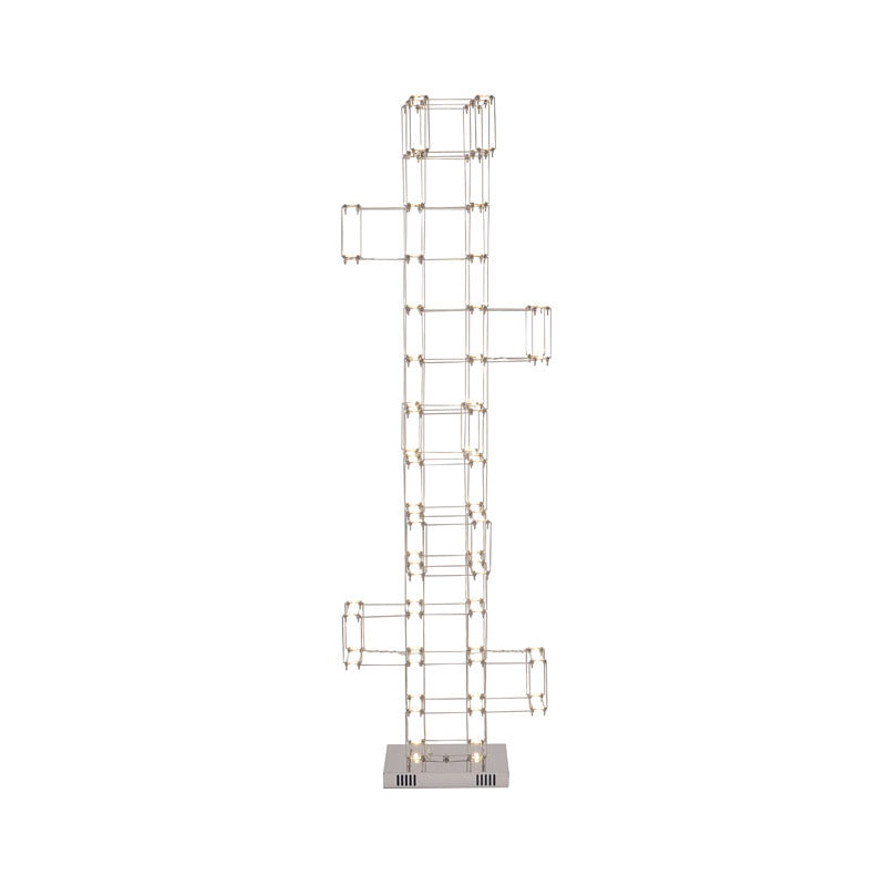 Floor Lamp (BE27) in Satin Nickel by Bethel