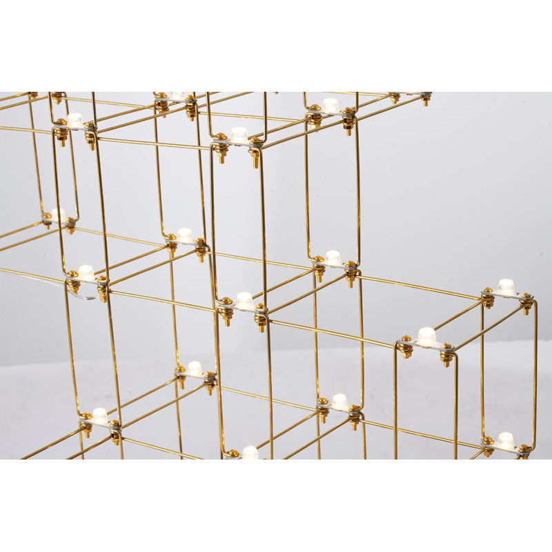 Stainless Steel Fixed LED Boxed Table Lamp with Base by Bethel - view 3