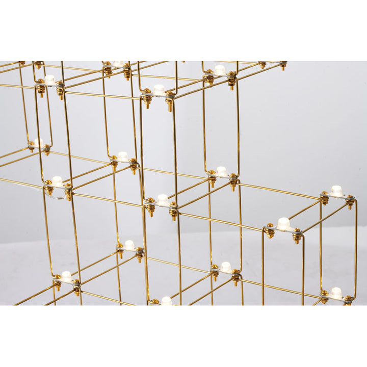 Stainless Steel Fixed LED Boxed Table Lamp with Base by Bethel - view 3