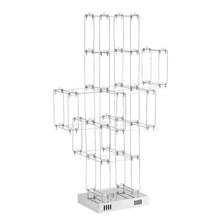 Stainless Steel Fixed LED Boxed Table Lamp with Base by Bethel - view 7