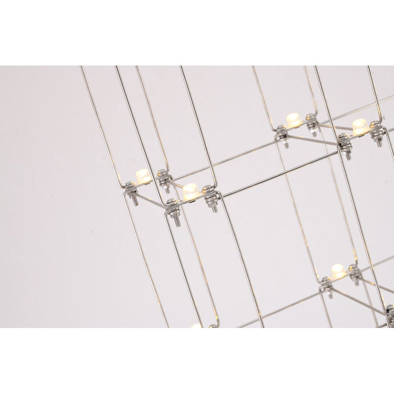 Stainless Steel Fixed LED Boxed Table Lamp with Base by Bethel - view 8