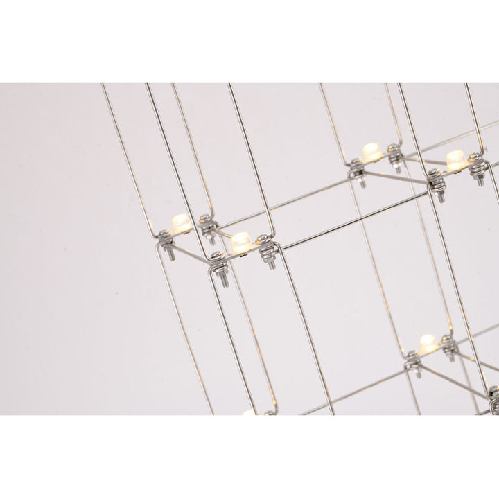 Stainless Steel Fixed LED Boxed Table Lamp with Base by Bethel - view 8