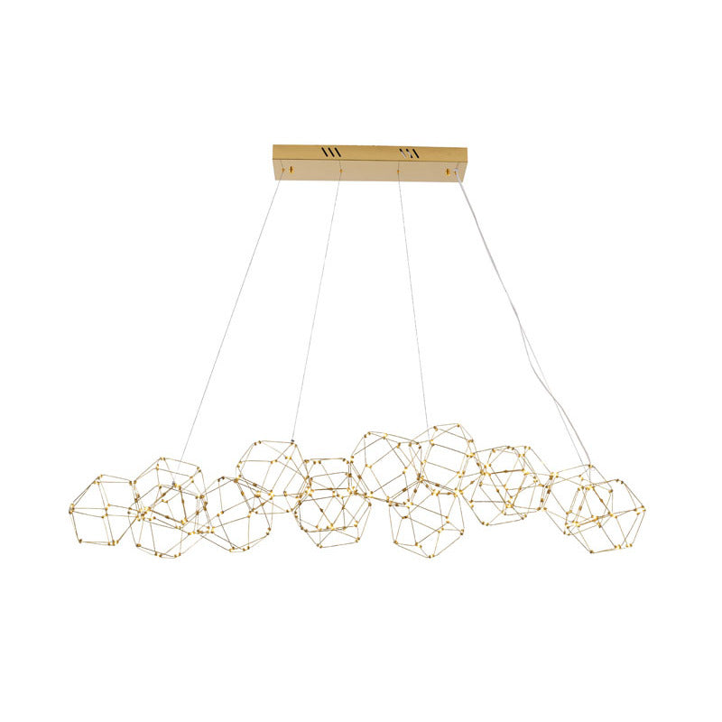 LED Star Light Net Chandelier with Hardware, 66" x 22", by Bethel