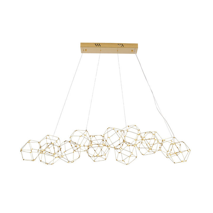 LED Star Light Net Chandelier with Hardware, 66" x 22", by Bethel