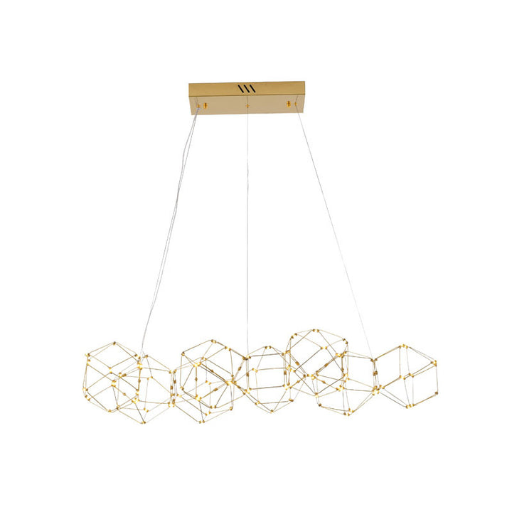 LED Star Light Net Chandelier with Hardware, 45" x 18", by Bethel