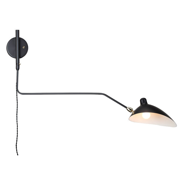 Armed Wall Sconce with Hardware Shade &amp; Arm