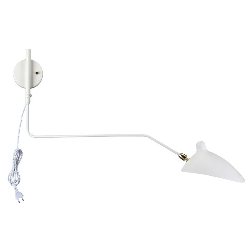 Armed Wall Sconce with Hardware Shade &amp; Arm