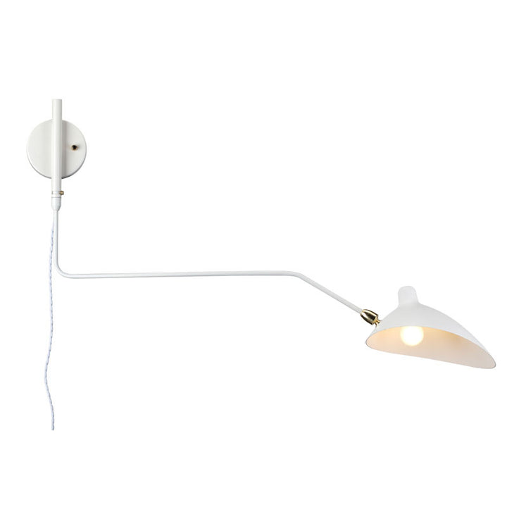 Armed Wall Sconce with Hardware Shade &amp; Arm