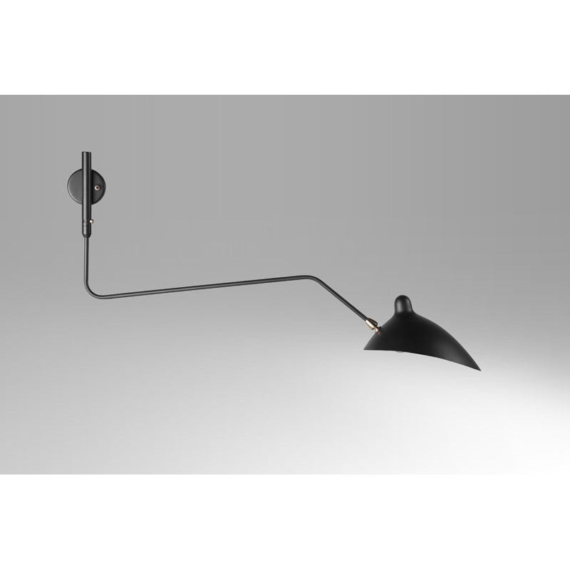 Armed Wall Sconce with Hardware Shade &amp; Arm