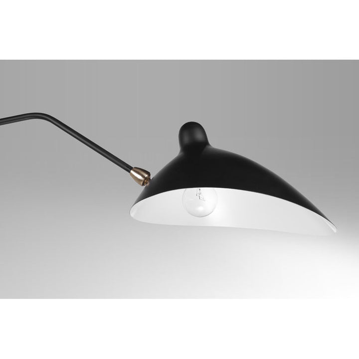 Steel Three Arm Ceiling Fixture with Aluminium Shades &amp; Hardware