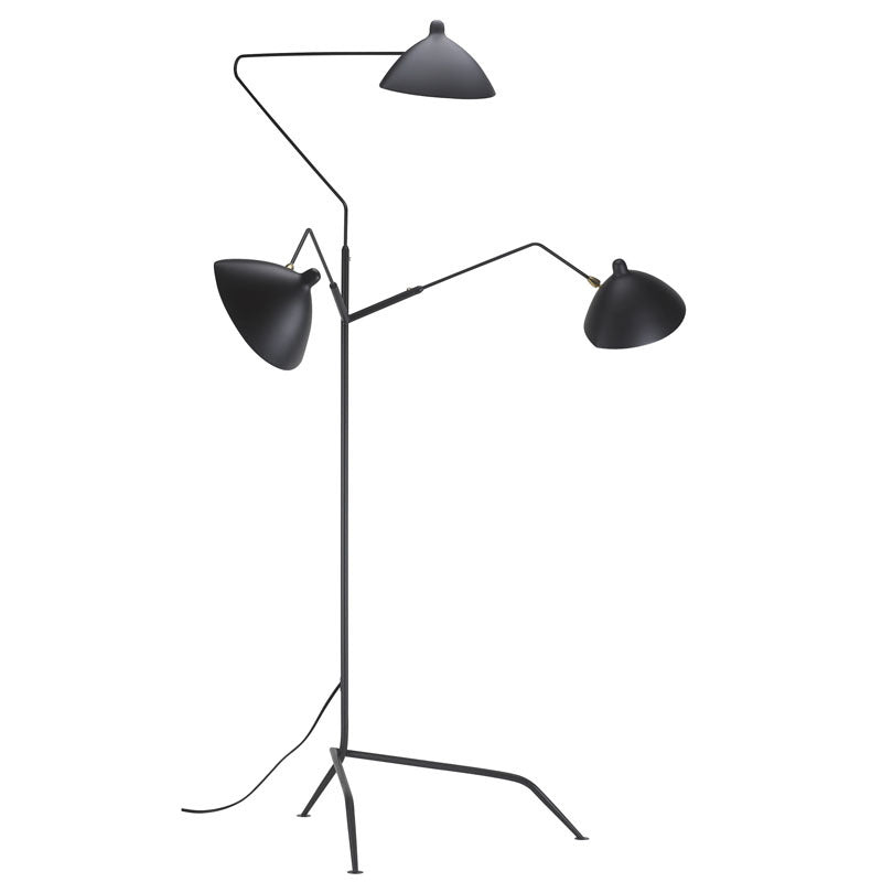 Black Matte Black Floor Lamp by Bethel - view 2