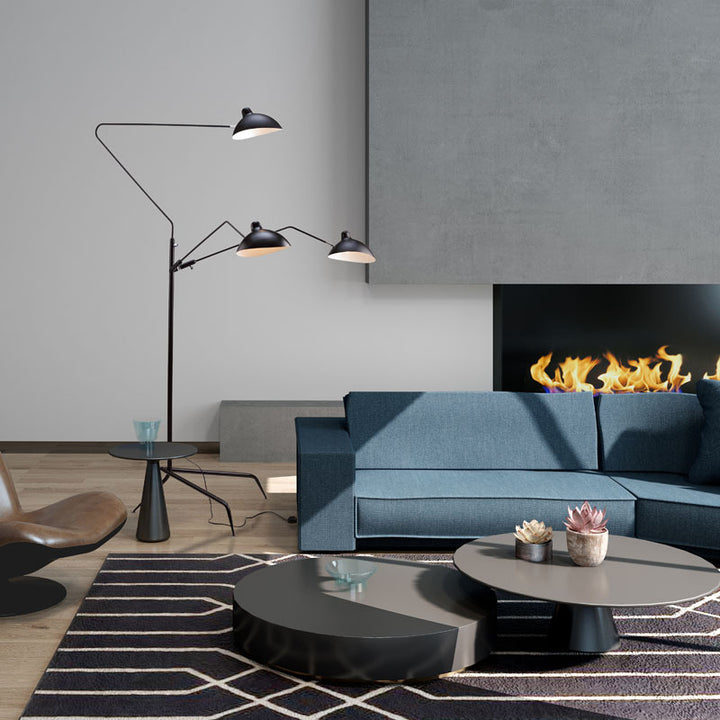 Black Matte Black Floor Lamp by Bethel - view 3