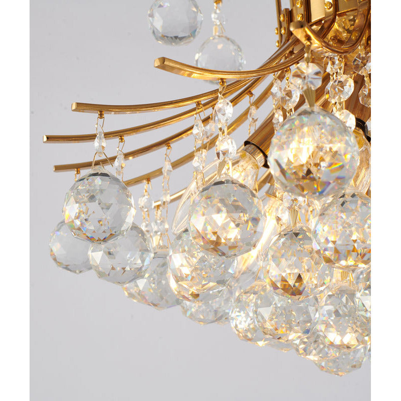 Frame Chandelier with Clear Hanging Crystals by Bethel - view 10