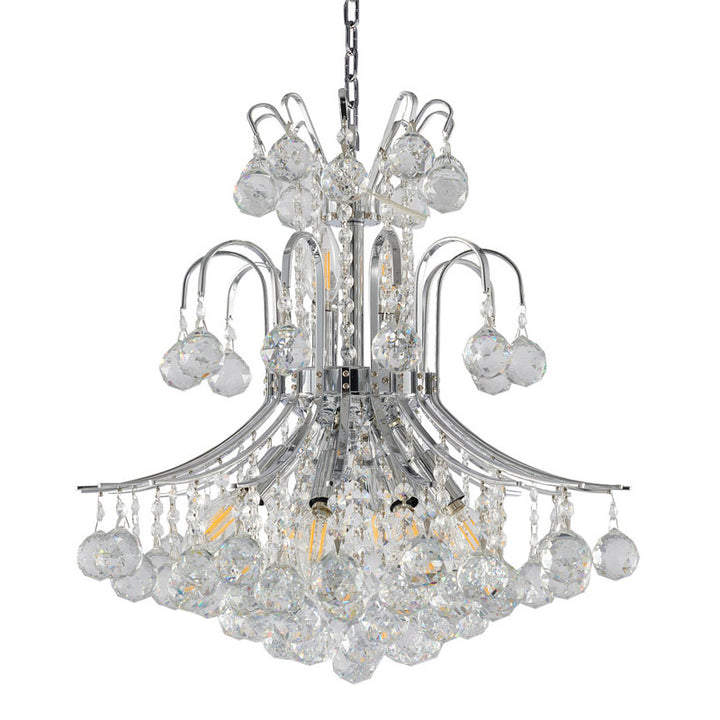 Frame Chandelier with Clear Hanging Crystals by Bethel - view 2