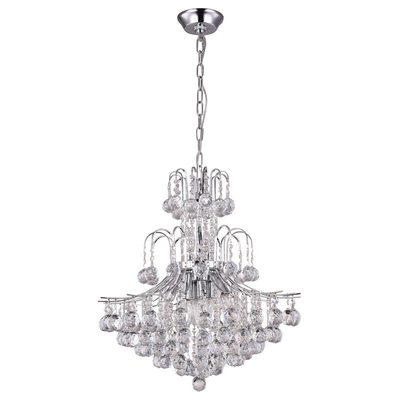 Frame Chandelier with Clear Hanging Crystals by Bethel - view 15