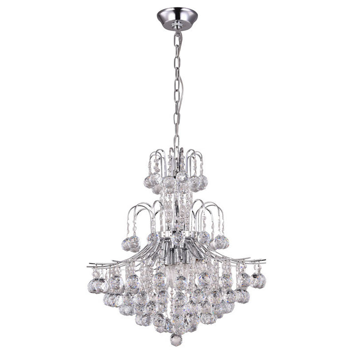Frame Chandelier with Clear Hanging Crystals by Bethel - view 15