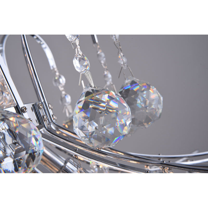 Frame Chandelier with Clear Hanging Crystals by Bethel - view 17